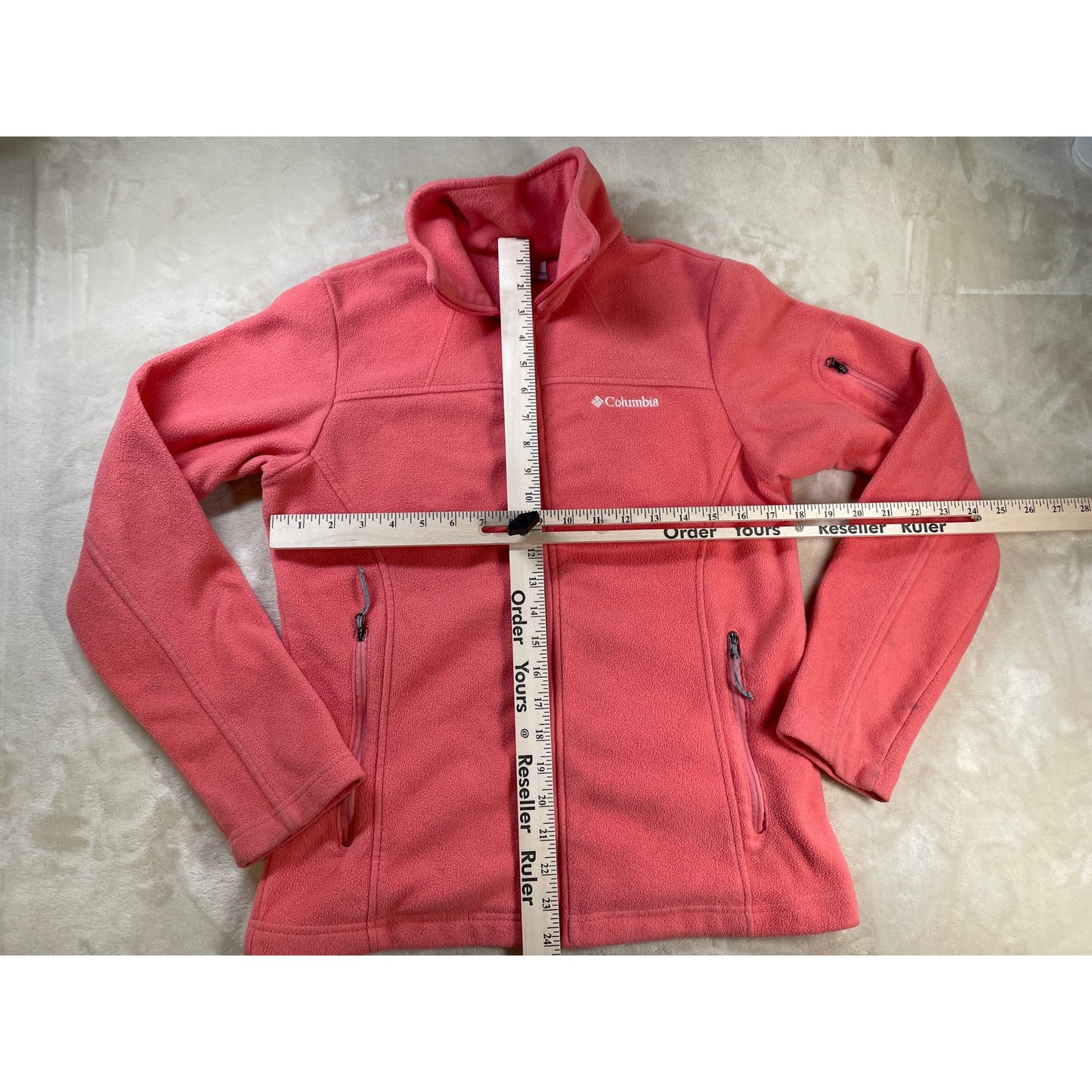 Columbia Woman’s Coral Full-zip Light Weight Warm Fleece Sweater M