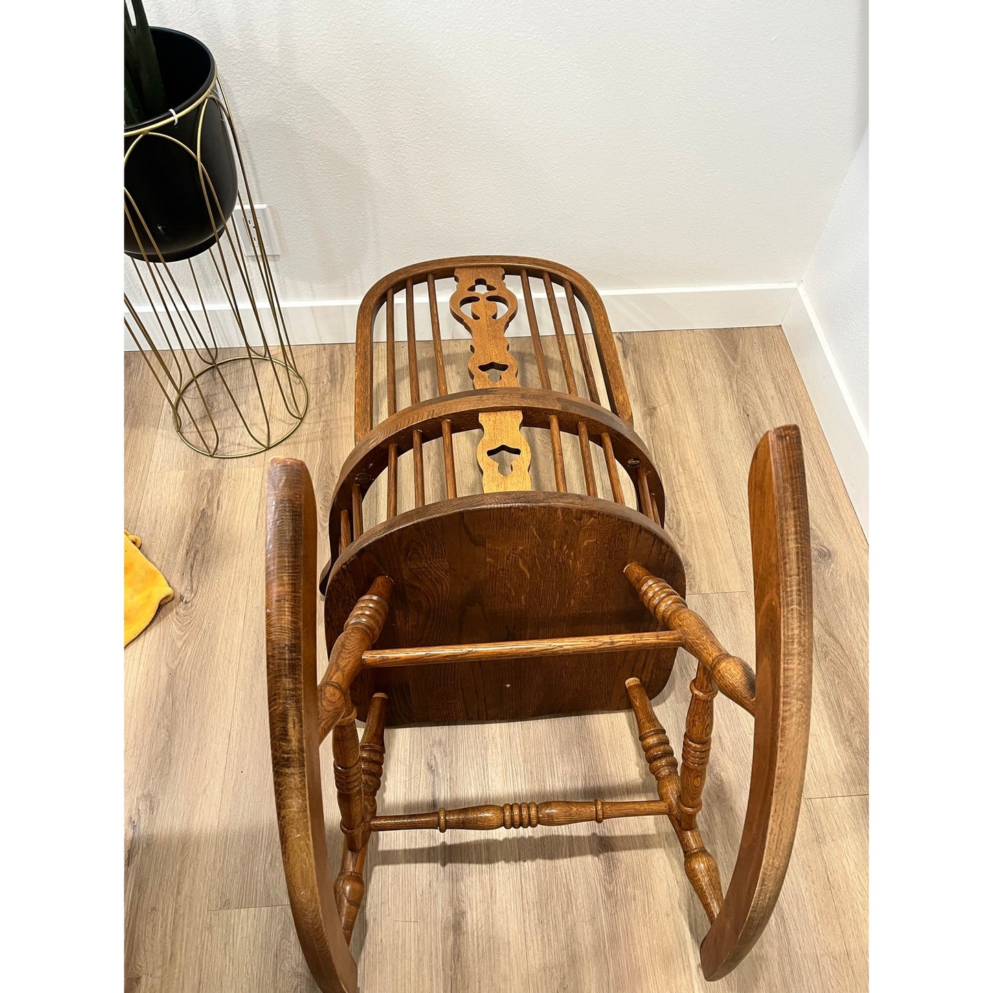 Vintage Hand Made Solid Wood Nursery Sitting Room Rocking Chair