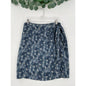 Barrie Pace LTD Vintage 100% Silk Blue Paisley Floral Cottage Wrap Midi Skirt 12