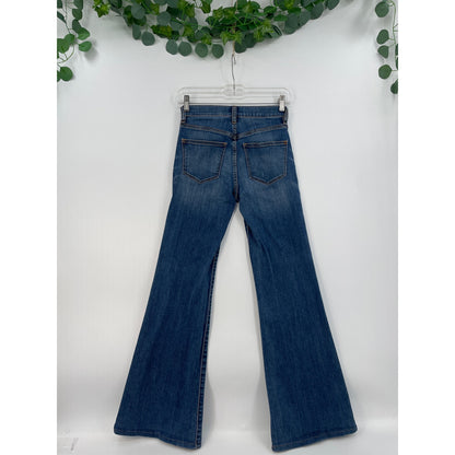 J Crew Womans Denim Flare Jeans Medium Wash Size 24