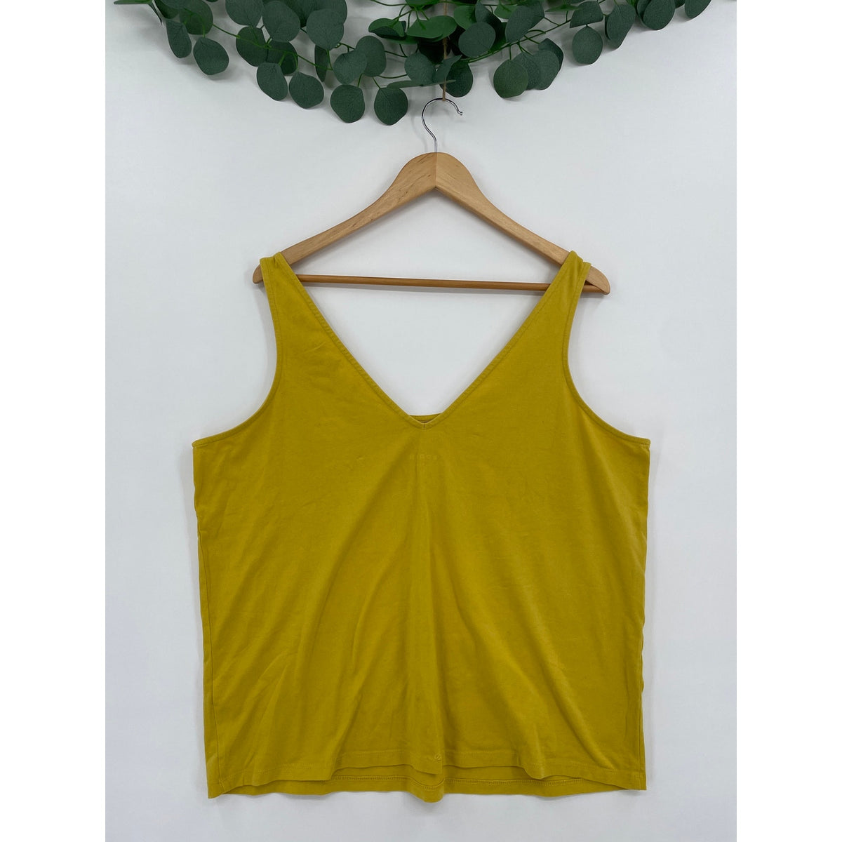 Boden Mustard Yellow Chartreuse Cami Tank Top Size 16