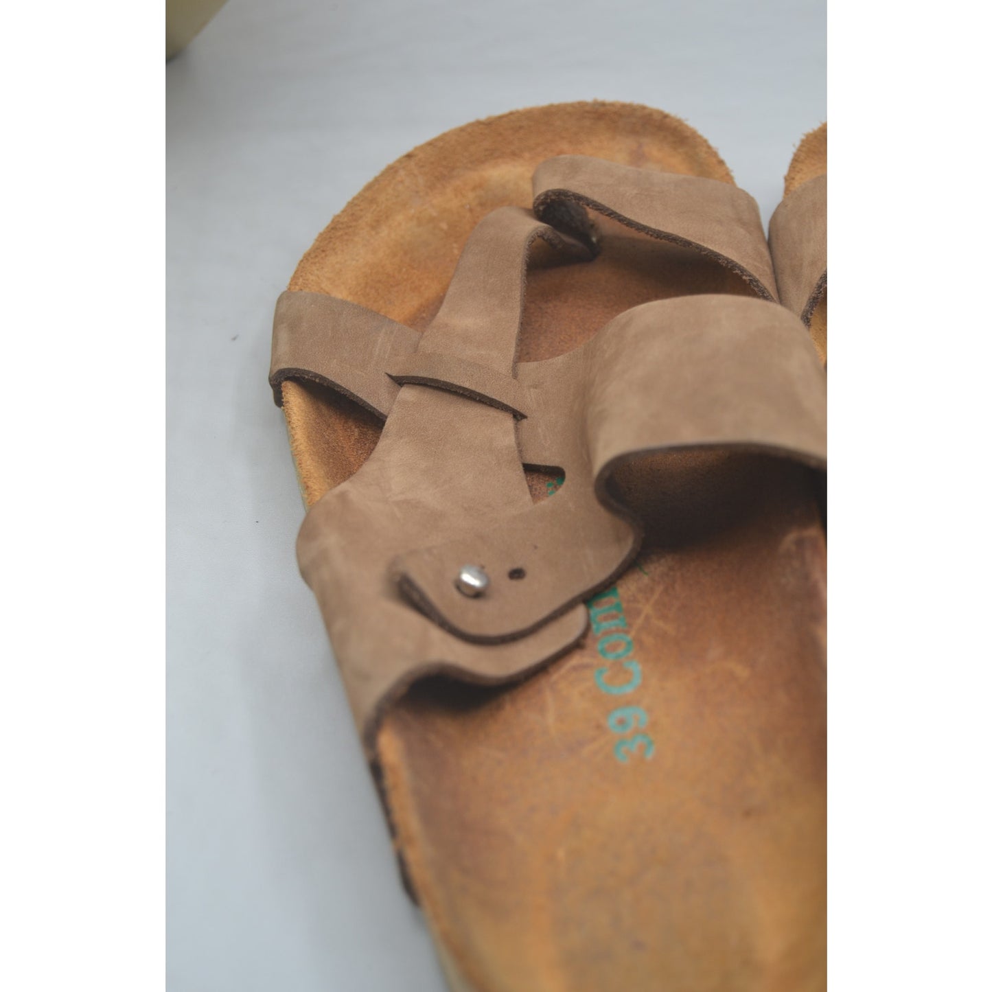 Comfortfusse Tan Leather Woman’s Flat Birkenstock Style Sandals Size 8