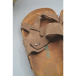Comfortfusse Tan Leather Woman’s Flat Birkenstock Style Sandals Size 8