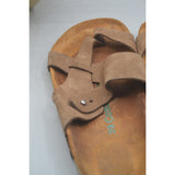 Comfortfusse Tan Leather Woman’s Flat Birkenstock Style Sandals Size 8