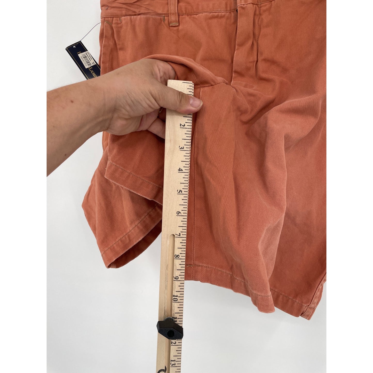 NWT Polo Ralph Lauren Burnt Orange Mens Bermuda Chino Flag Cotton Shorts 38