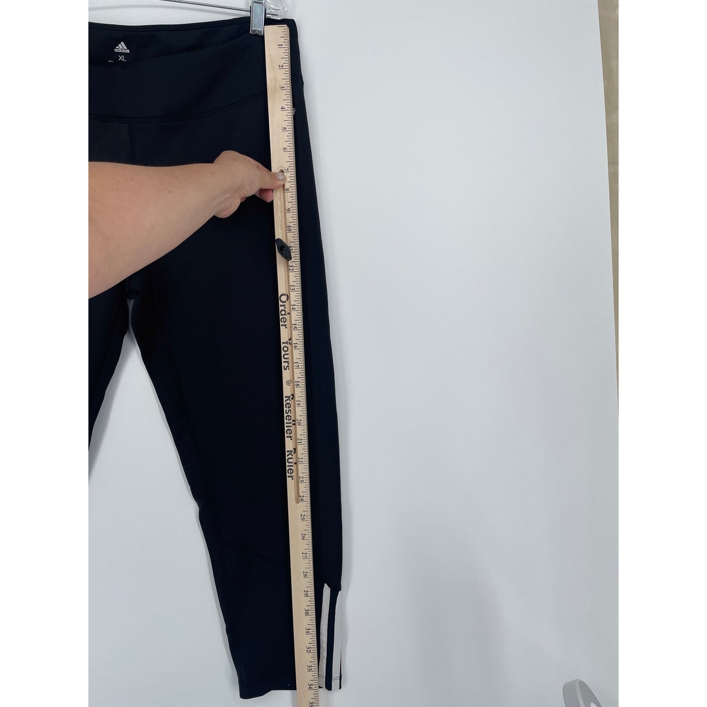 Adidas Womans Gold Black Athletic Leggings XL