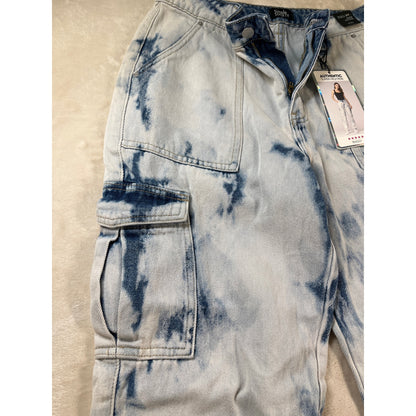 Simple Society NWT Acid Super High Rise Baggy Fit Cargo Woman Pants 11/30