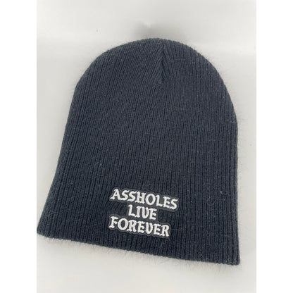 Assholes Live Forever Beanie Bundle Set-Black Grey Light Blue