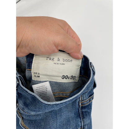 Rag & Bone Dark Medium Wash Womans Fit Slim Denim Jeans Size 30x30