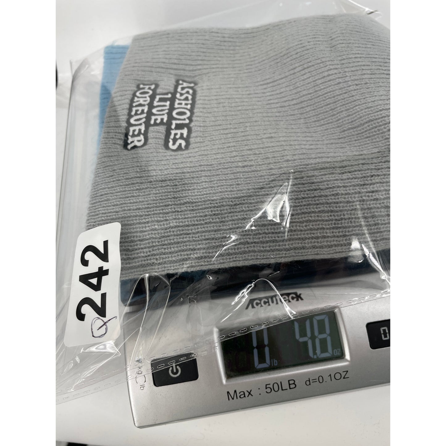 Assholes Live Forever Beanie Bundle Set-Black Grey Light Blue