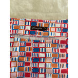 J. McLaughlin Catalina Cloth 3/4 Sleeve Signature Top Geometric Multicolor XS