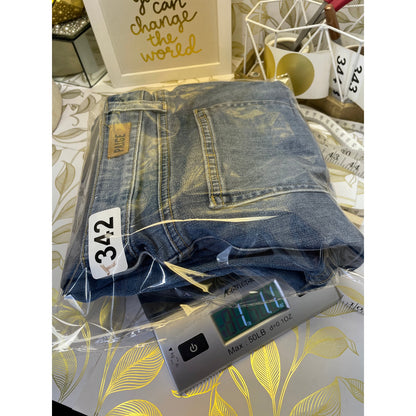 Paige Medium Wash Carter Slim Mid Rise Straight Leg Denim Jeans Size 28