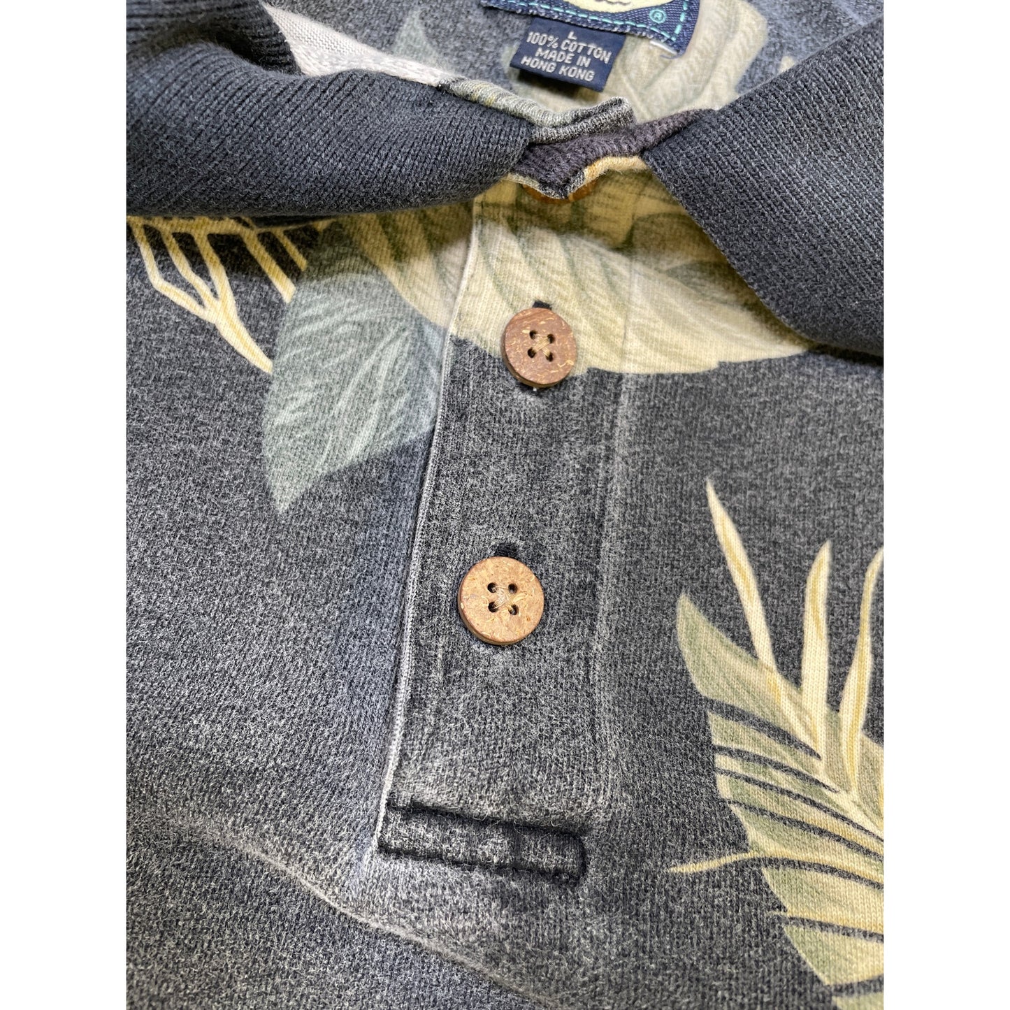 Vintage Men’s Tommy Bahama 100% Cotton Men’s Floral Polo Large