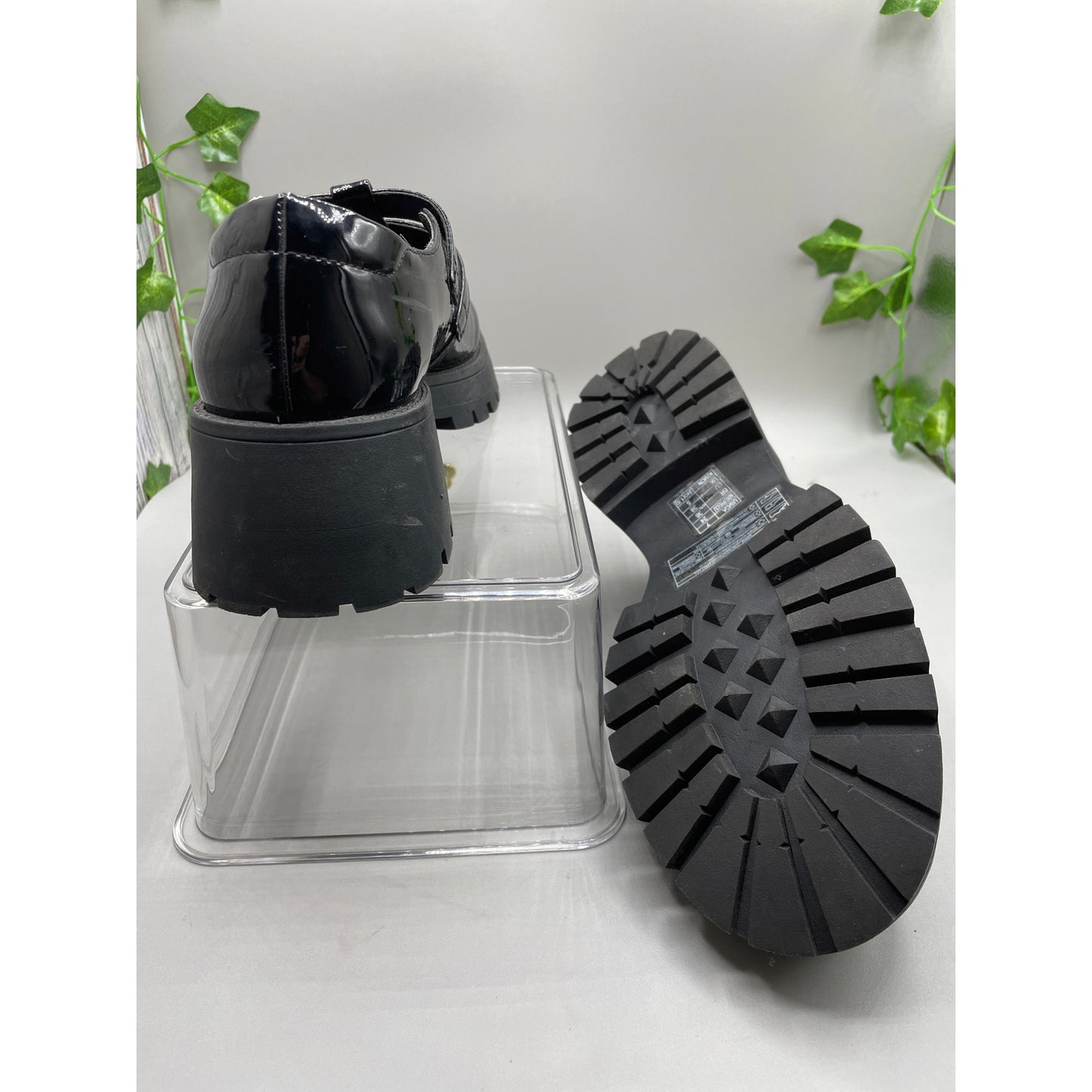 NEW Forever 21 Y2K Black Patton Leather MaryJane Babydoll Loafer 7