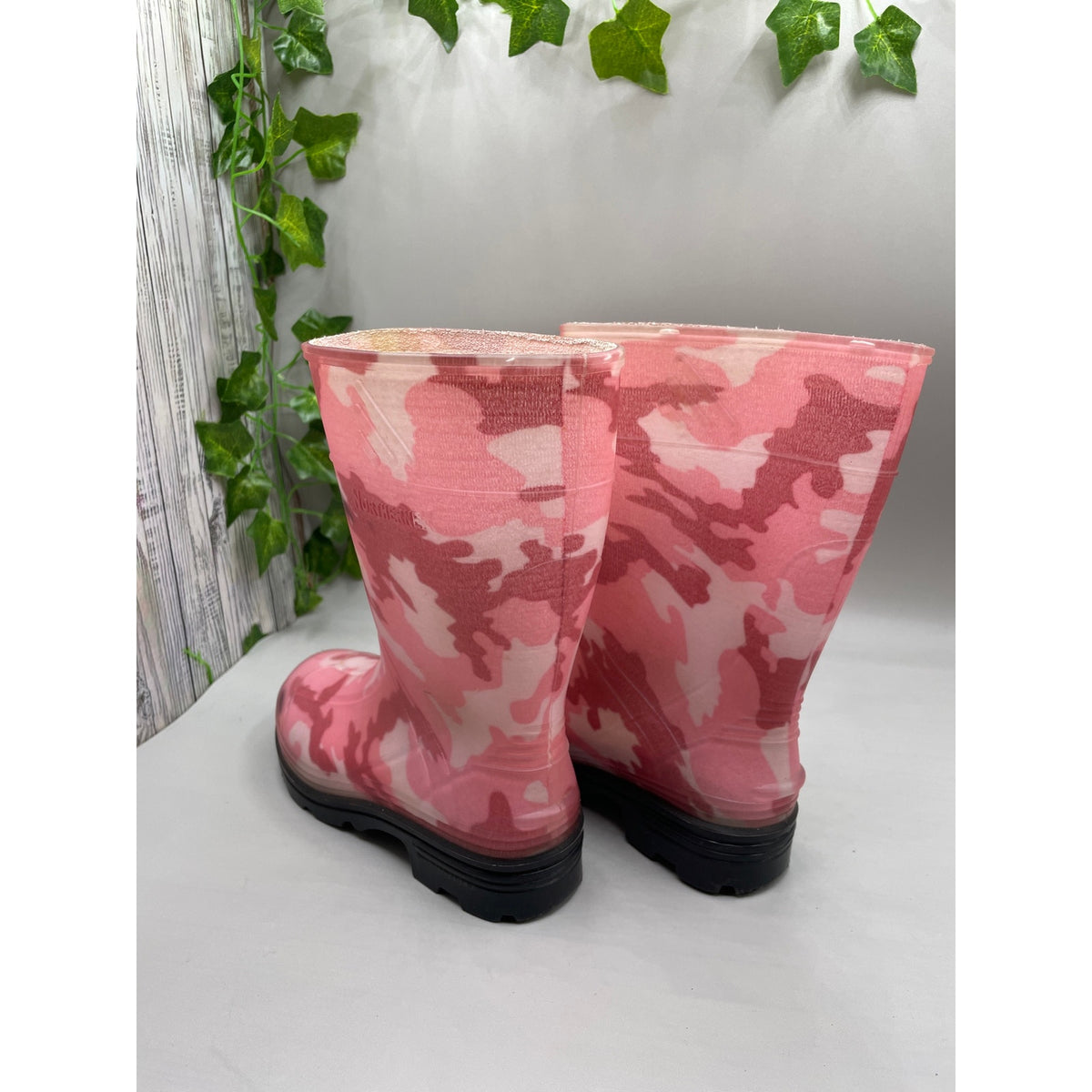 Northerner Pink Camo Little Girls Rain Boots Size 12
