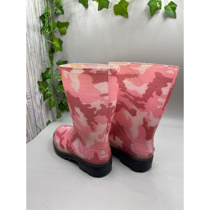 Northerner Pink Camo Little Girls Rain Boots Size 12