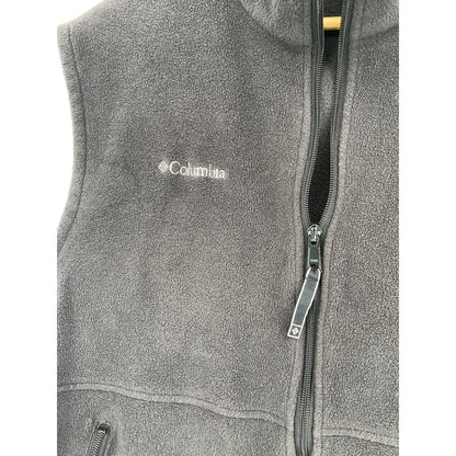 Columbia Mens Charcoal Black Zipper Fleece Vest  Large