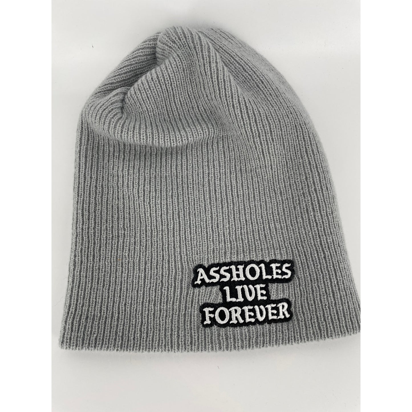 Assholes Live Forever Beanie Bundle Set-Black Grey Light Blue