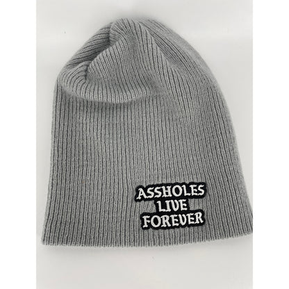 Assholes Live Forever Beanie Bundle Set-Black Grey Light Blue