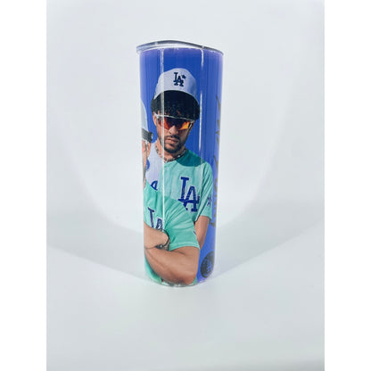 Bad Bunny LA Dodgers Water Coffee 20 ounce Tumbler