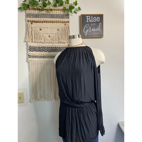 Ramy Brook Women's Cold Shoulder Smocked Mini Dress Gray XS