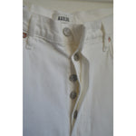 White AGOLDE 30 Los Angeles Riley High Rise Straight Crop Jeans