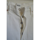 White AGOLDE 30 Los Angeles Riley High Rise Straight Crop Jeans