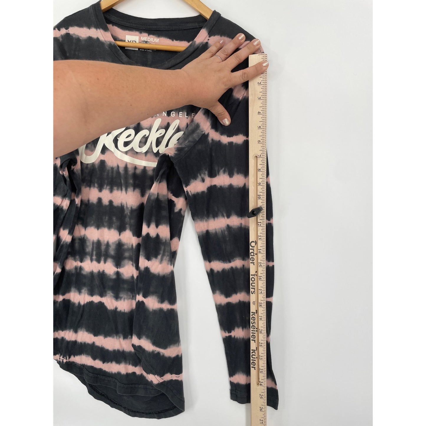 Y&R Young & Reckless Los Angels Tie-Dye Long Sleeve Cotton Med Shirt