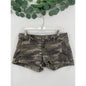 Express Woman Camo Mid-Rise Button-fly Zipper Y2K Shortie Shorts Size 6