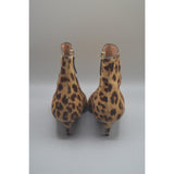 Aquazzura Fierenze Vero Cuoio Womans Leopard Pump Boot Calf Hair SZ 39