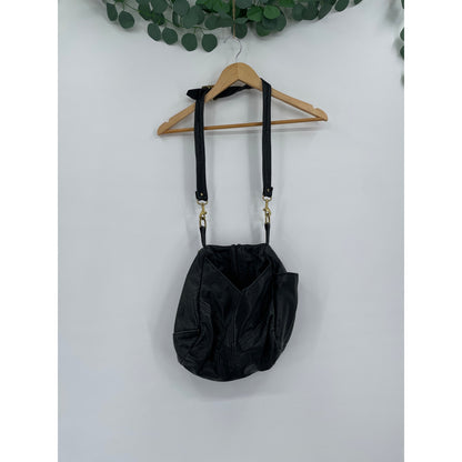 Victoria Leather Co "The Original" Made in the USA Black Genuine Leather Bucket Bag Purse