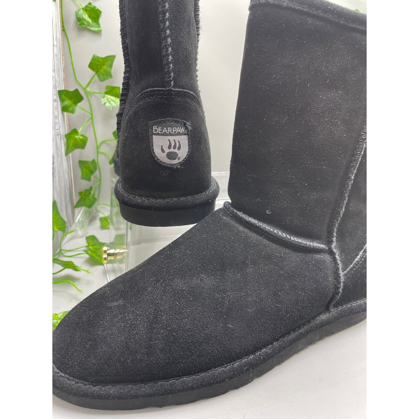 NEW Bearpaw Dorado Black Womans Winter Warm Boots 10