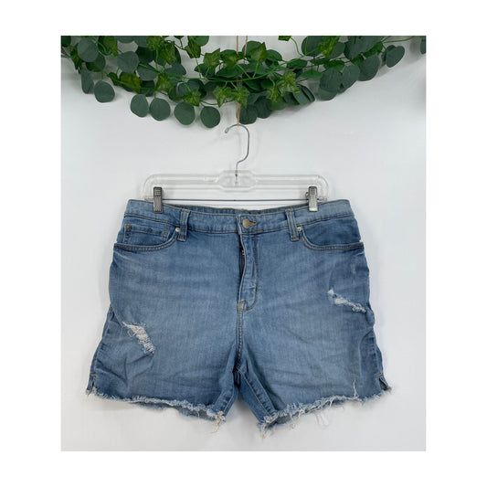 Seven7 Woman's Denim Weekend Shorts Raw Hem Size 6