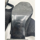 Black Vaneli Peep toe shoe with clear heel Size 8.5