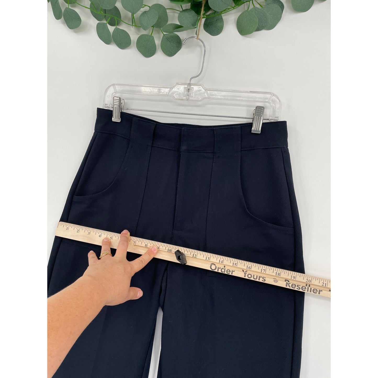 Haver & Blair Navy Blue Wide Leg Trouser Woman Dress Pant Small