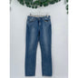 Paige Medium Wash Carter Slim Mid Rise Straight Leg Denim Jeans Size 28