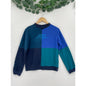 Nike Blue Ribbon Sports Blue Color-block Crewneck Sweater Youth Large