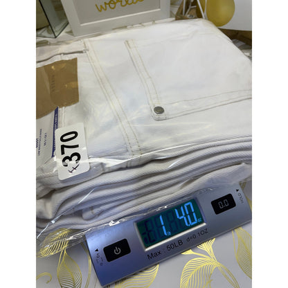 &Denim H&M NWT White Low Waist Baggy Wide Leg Womans Jeans Size 2