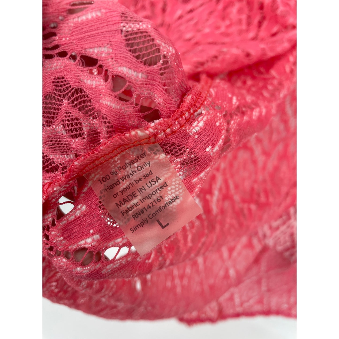 LulaRoe Womans Coral Pink White Lace Style Kimono Duster Coverup Large