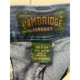 Cambridge Classic Vintage Denim Mens Button Fly Zipper Dad Trouser Jeans Size 36x34