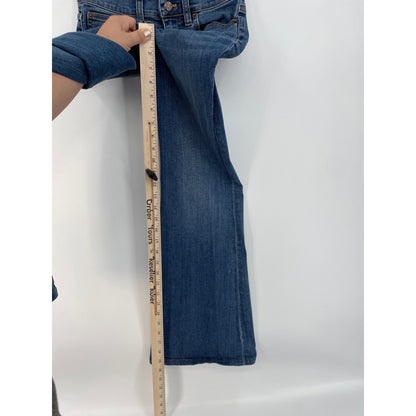 J Crew Womans Denim Flare Jeans Medium Wash Size 24