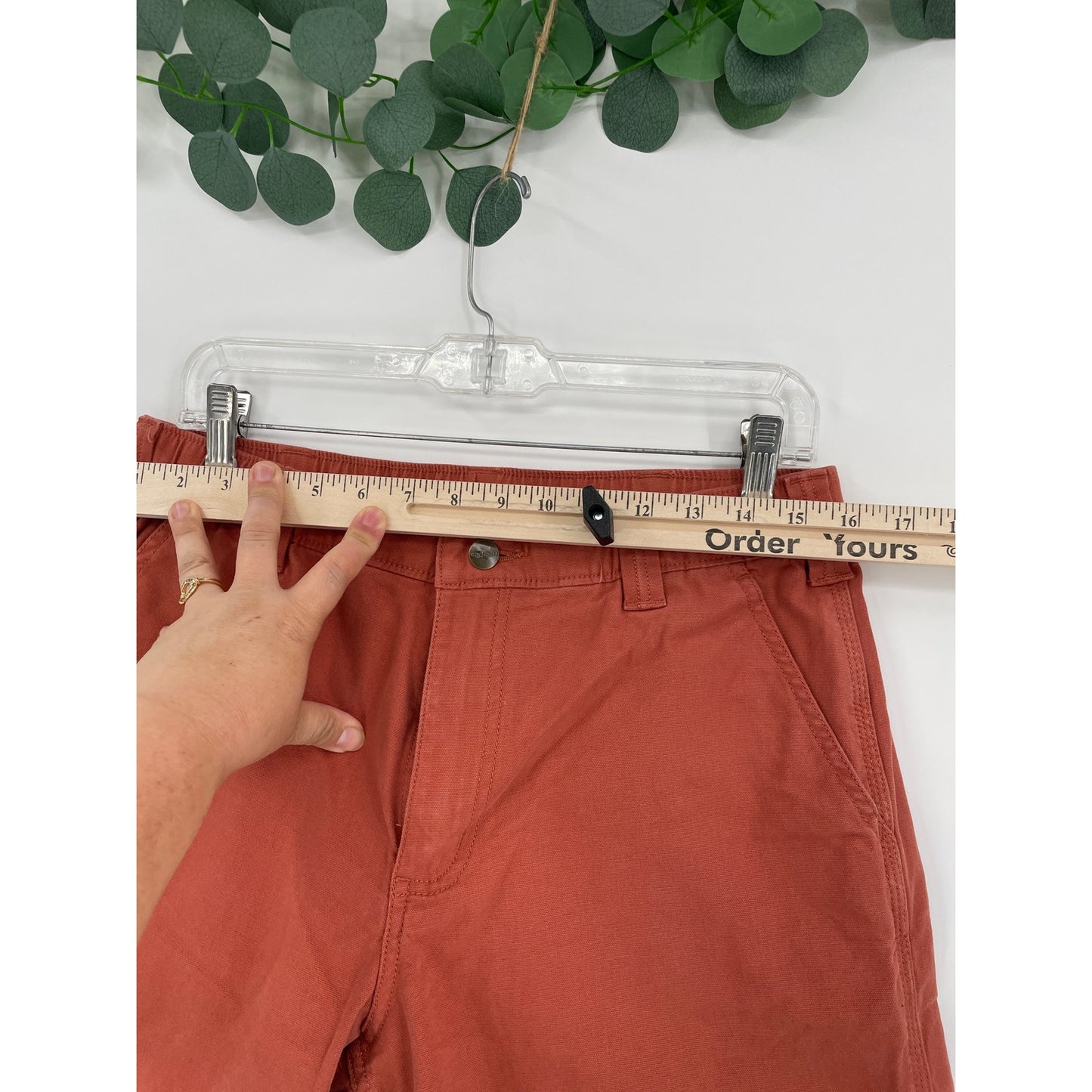 Carhartt Mens Terracotta Relaxed Fit Cargo Shorts Size 32