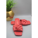 Beautiisoles Coral Single Knotted Strap Flat Summer Sandals Size 8