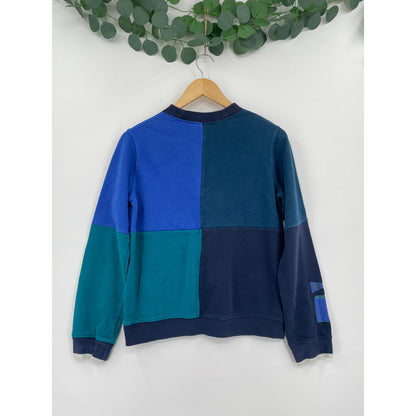 Nike Blue Ribbon Sports Blue Color-block Crewneck Sweater Youth Large