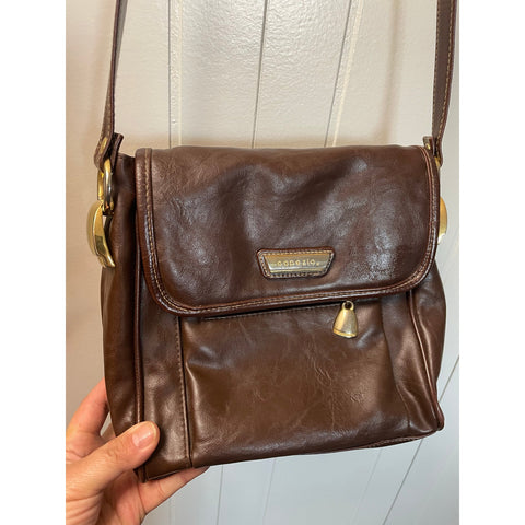Vintage Capezio Genuine Leather Brown purse/crossbody bag