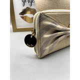 Deux Lux Cream Color Wallet with Gold Detail