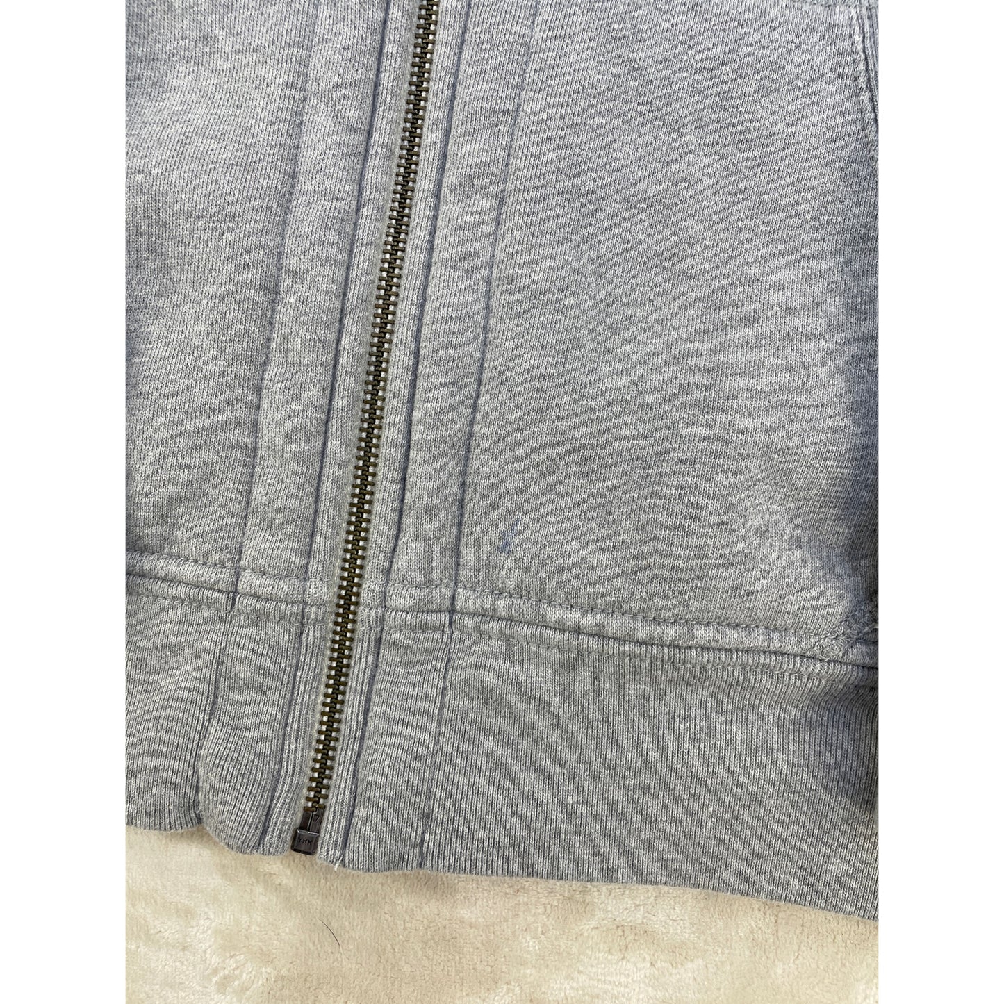 POLO RALPH LAUREN Vintage Stone Grey Full Zip Men’s Thermal Lined Hoodie Sweater XXL