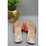 Beautiisoles Coral Single Knotted Strap Flat Summer Sandals Size 8