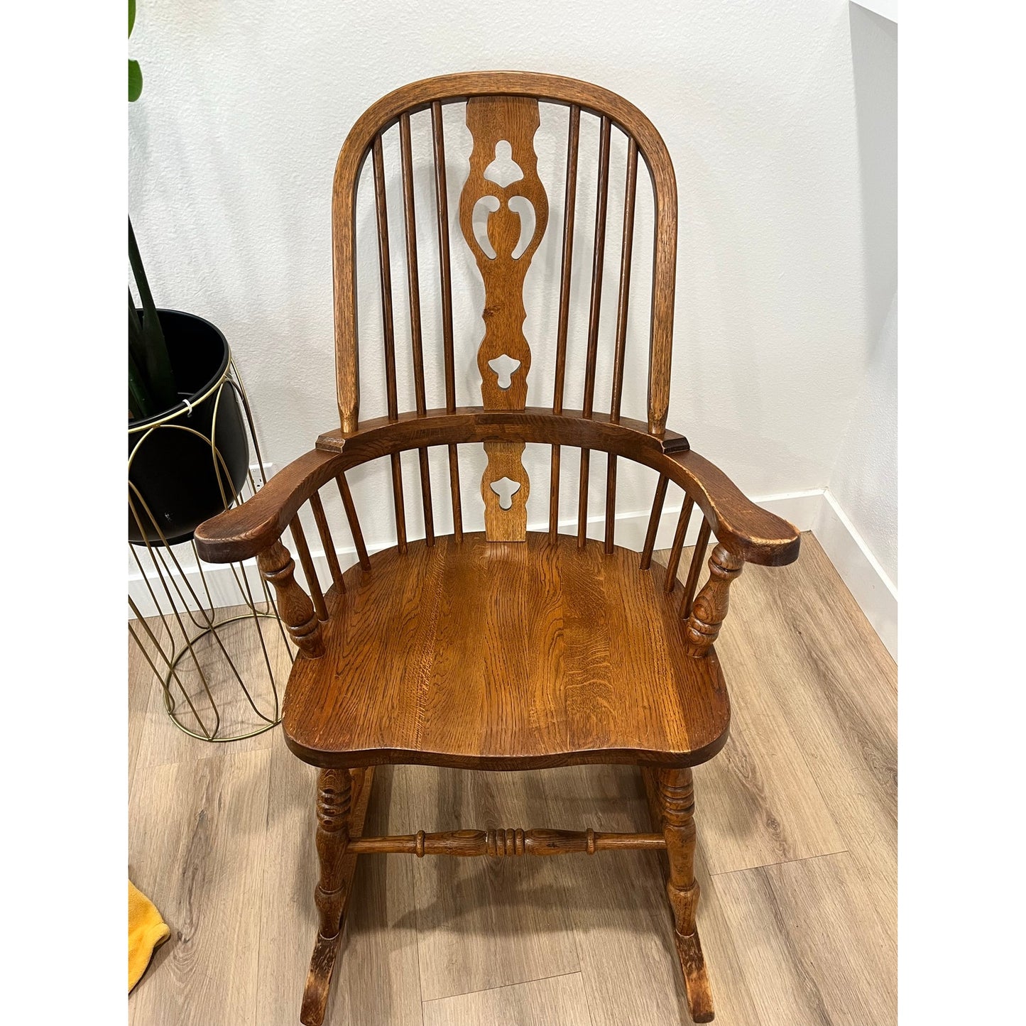 Vintage Hand Made Solid Wood Nursery Sitting Room Rocking Chair