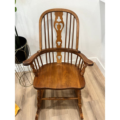 Vintage Hand Made Solid Wood Nursery Sitting Room Rocking Chair